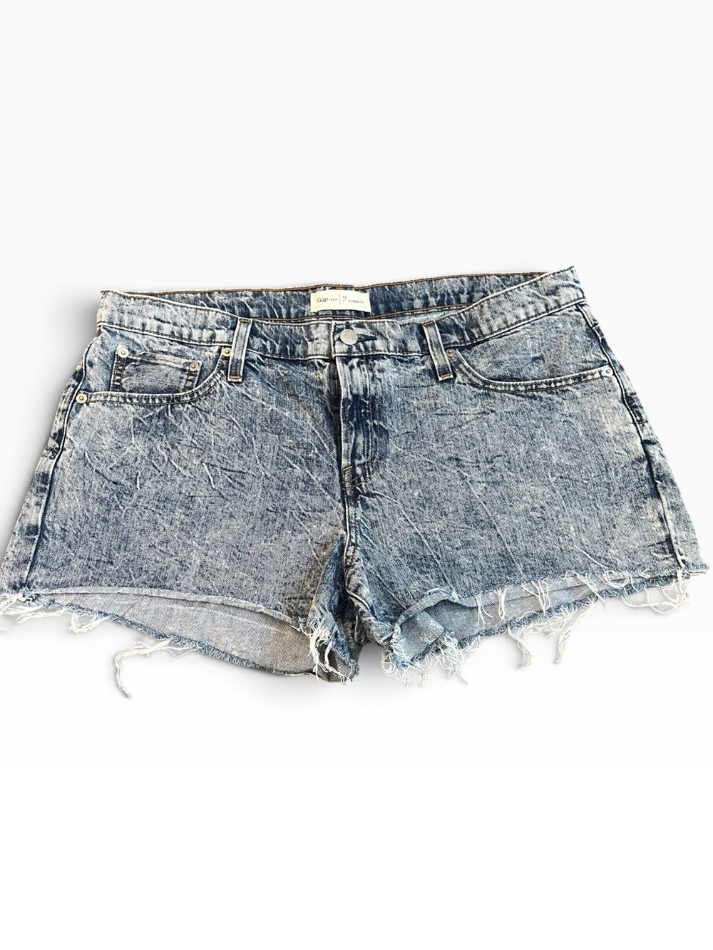 🖤 Gap 1969 High-Rise Acid Wash Cutoff Denim Shorts – Size 32